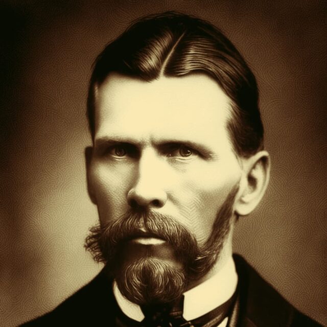 Yazar Bram Stoker'ın kimlik fotoğrafı tarzında bir portresi.