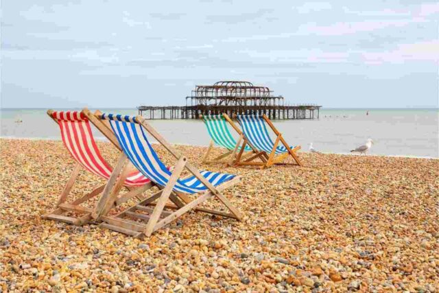 İngiltere'de güzel bir sahil manzarası.