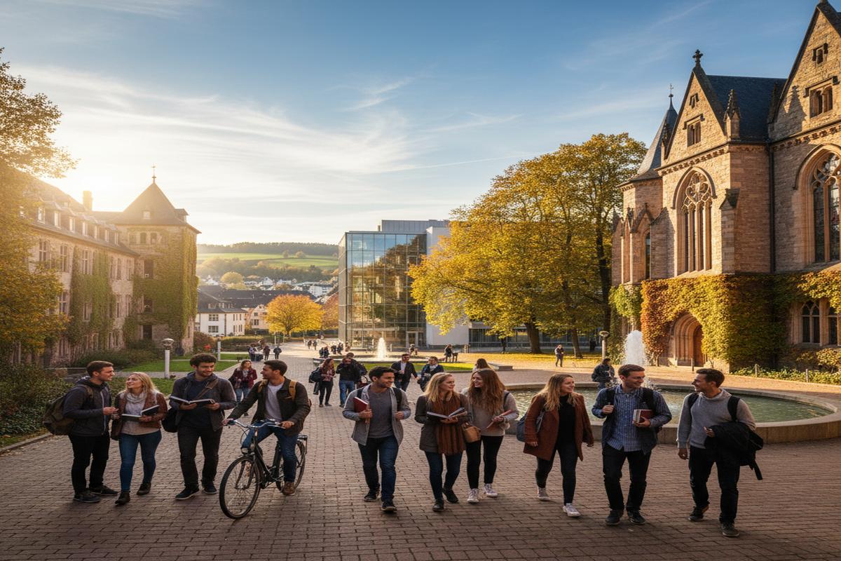 Almanya'da üniversite eğitimi alan öğrenciler ve kampüs ortamı