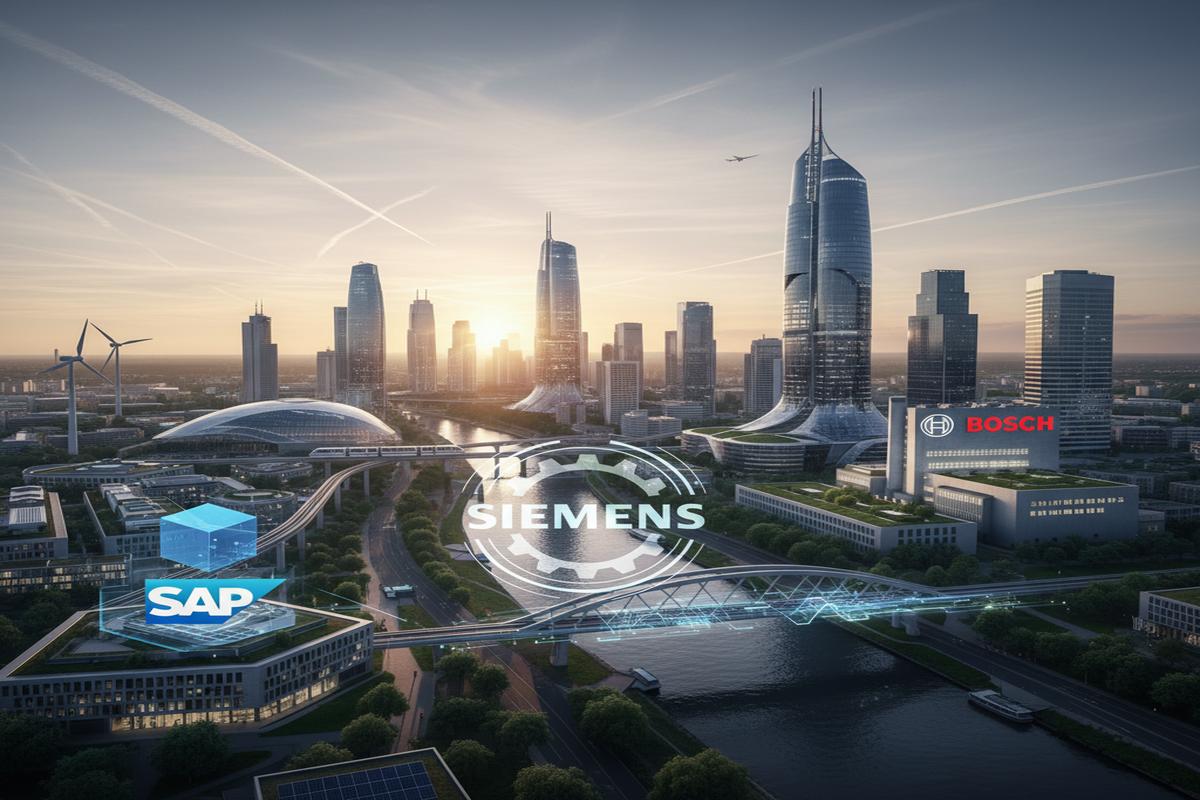Almanya'nın önde gelen teknoloji şirketlerinin logosu