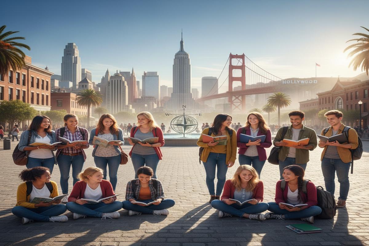 Amerika'da dil eğitimi alan öğrenciler