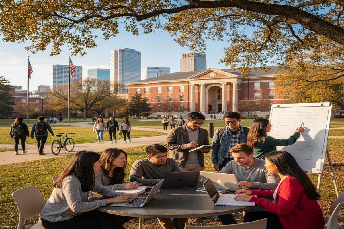 Amerika'da eğitim alan öğrenciler kampüste