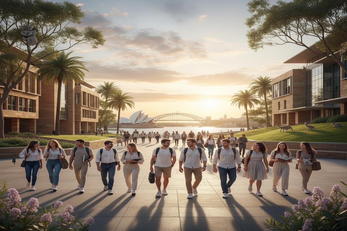 Avustralya'da üniversite kampüsü ve uluslararası öğrenciler
