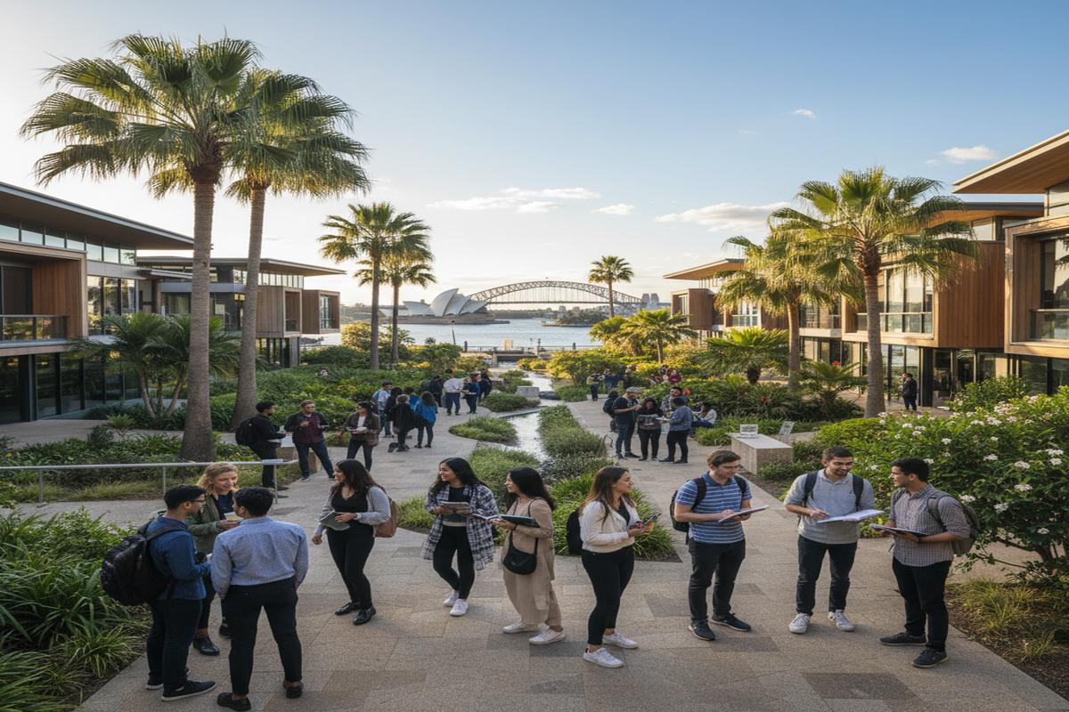 Avustralya'da uluslararası öğrenciler ve dil okulu kampüsü