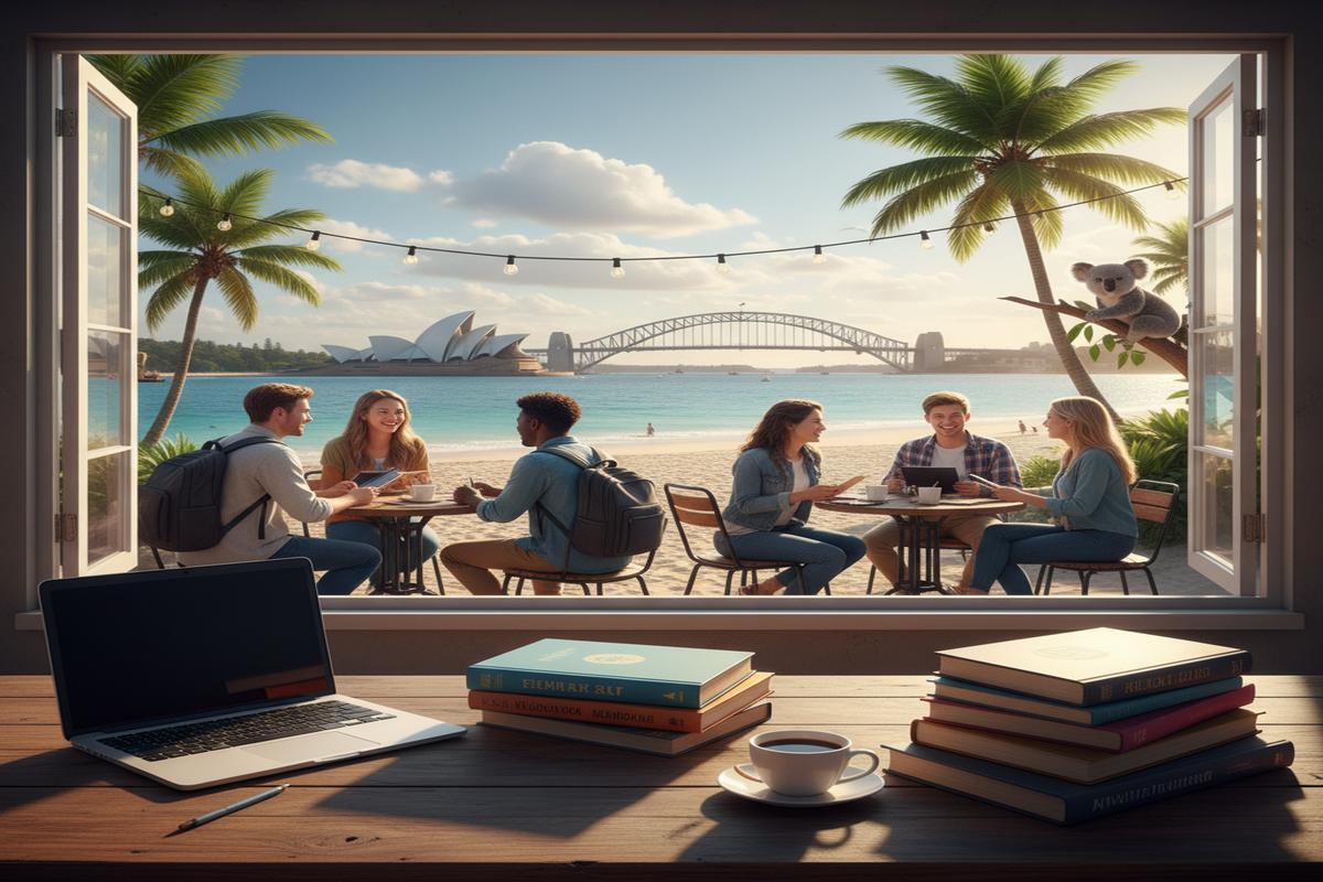 Avustralya’da dil okulu öğrencileri çalışıyor