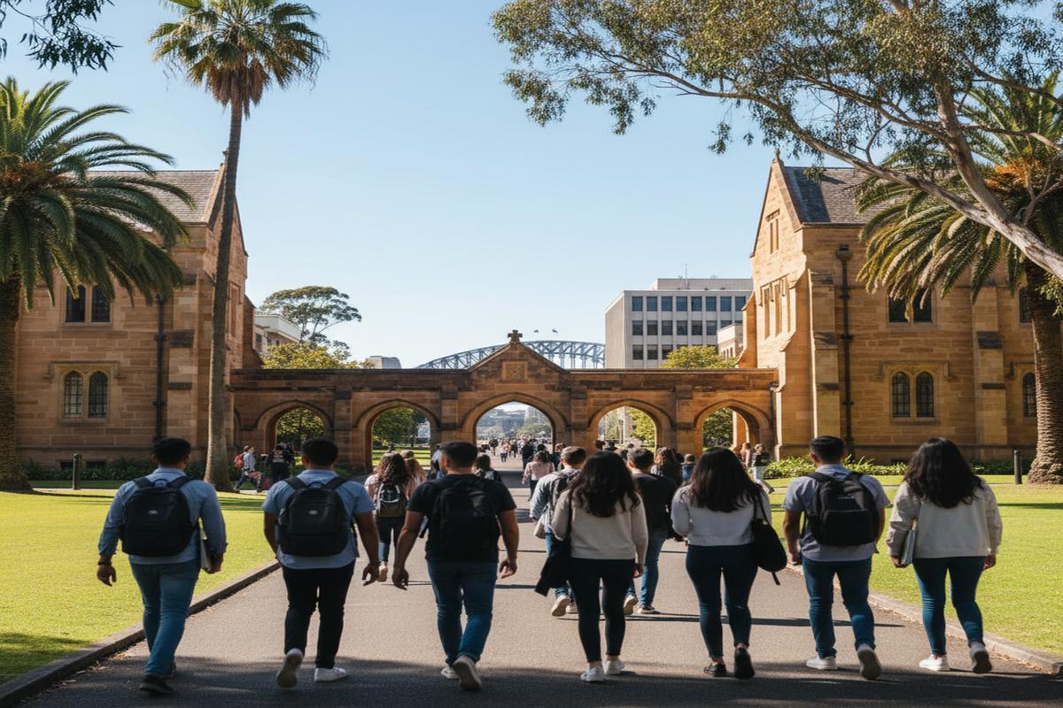 Avustralya eğitim sistemi ile ilgili grafik ve okul ikonları