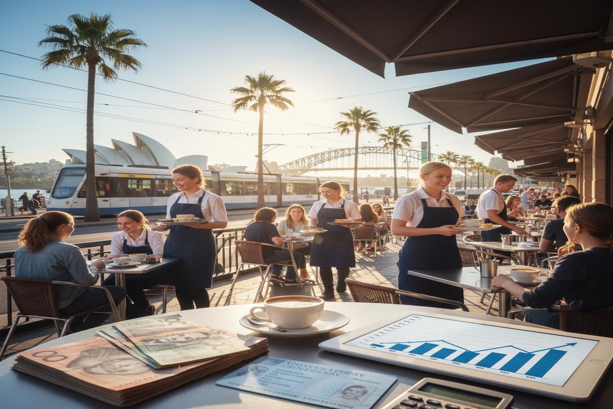 Avustralya'da hizmet sektöründe çalışan öğrenciler