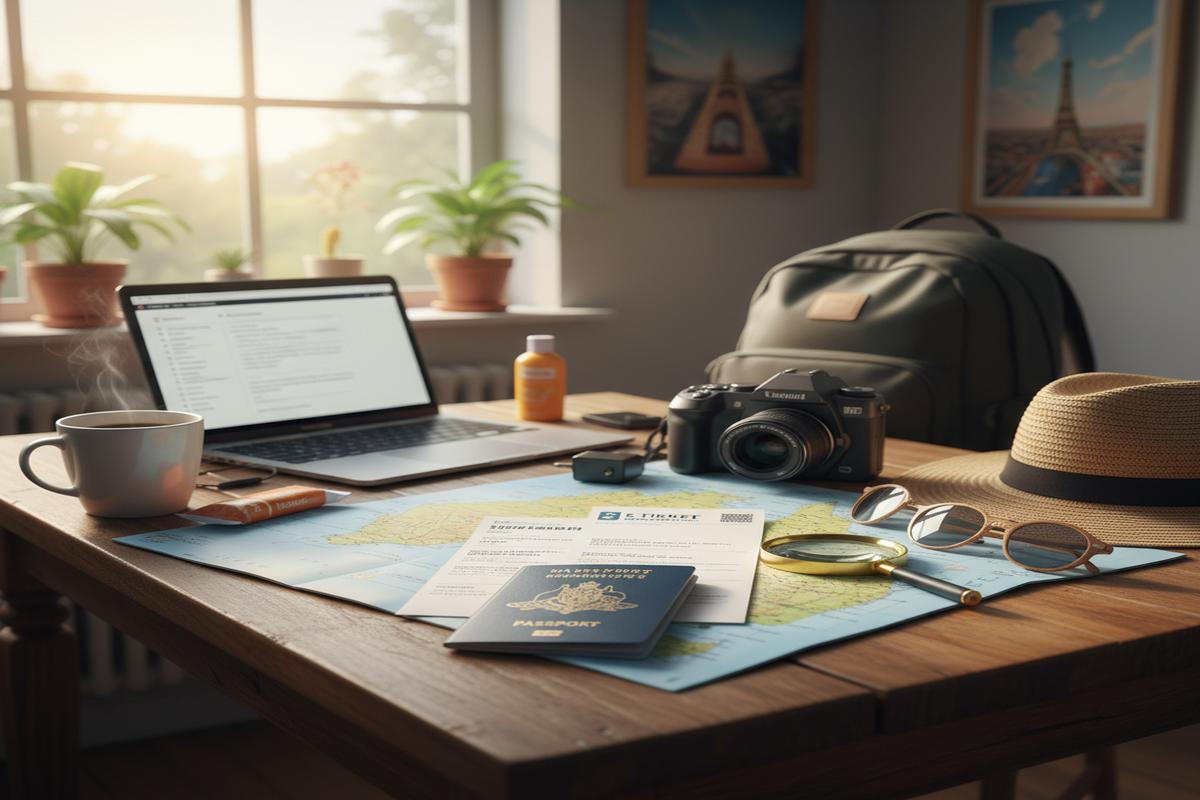 Avustralya'ya uçuş öncesi hazırlık yapan öğrenci