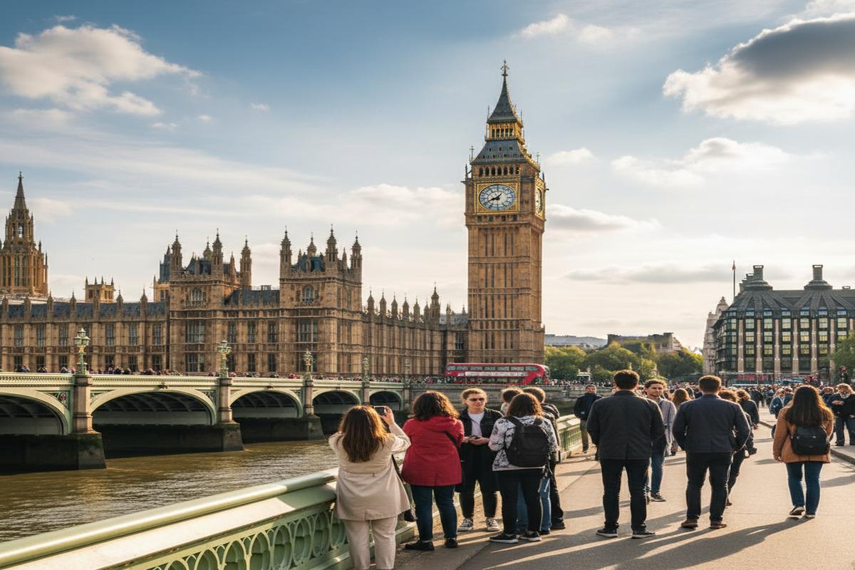 Big Ben Londra'da yer alan ünlü saat kulesi