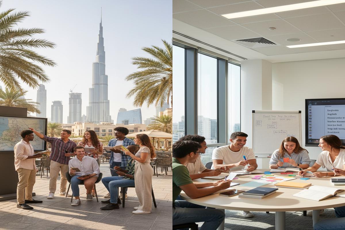 Dubai’de dil okulunda öğrencilerin sosyal aktiviteye katılması