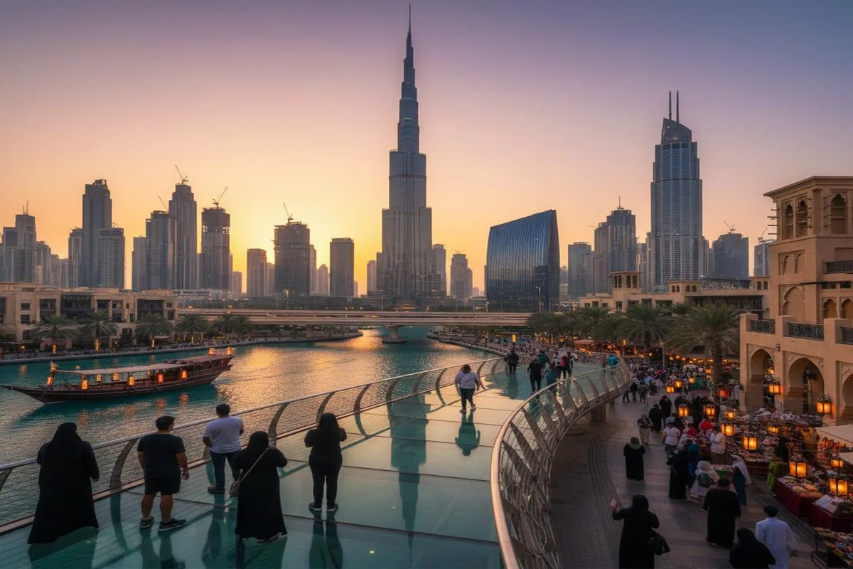 Dubai'nin gökdelenler ve modern kent silueti