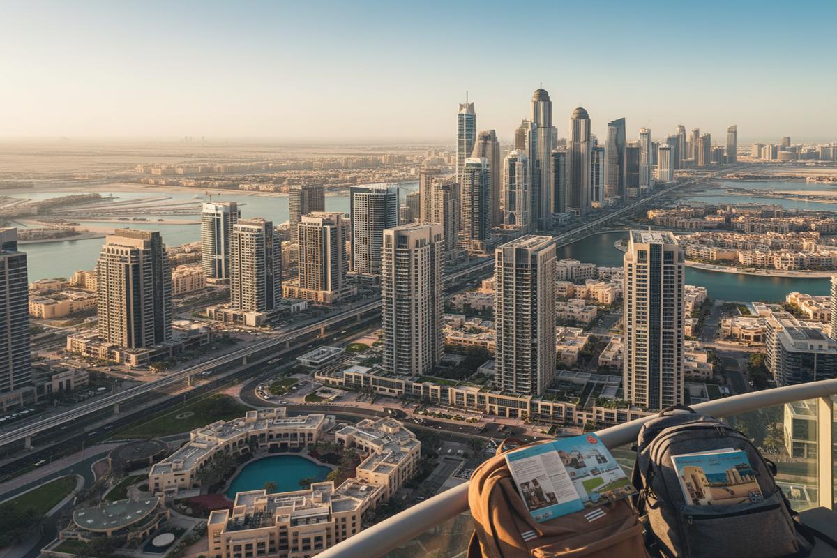 Dubai'deki konaklama bölgeleri ve apartmanlar panoraması