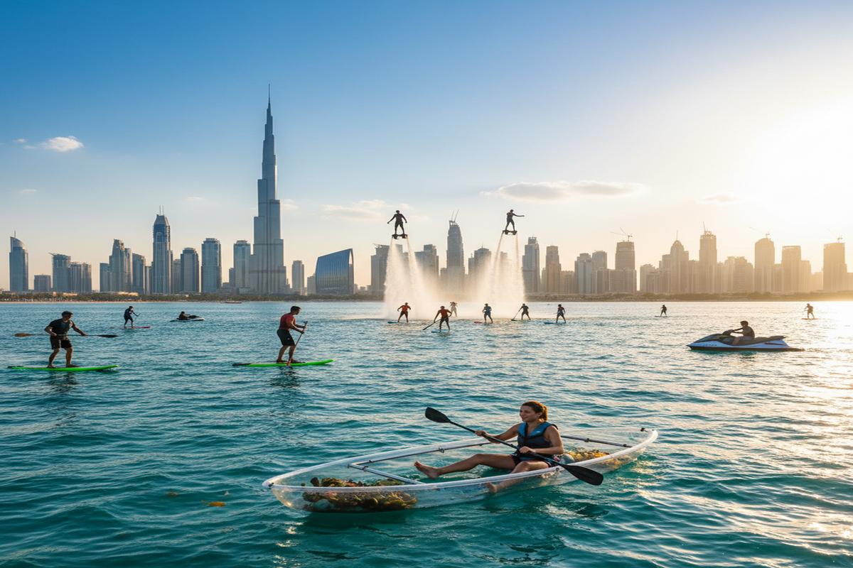 Dubai'de popüler su sporları aktiviteleri