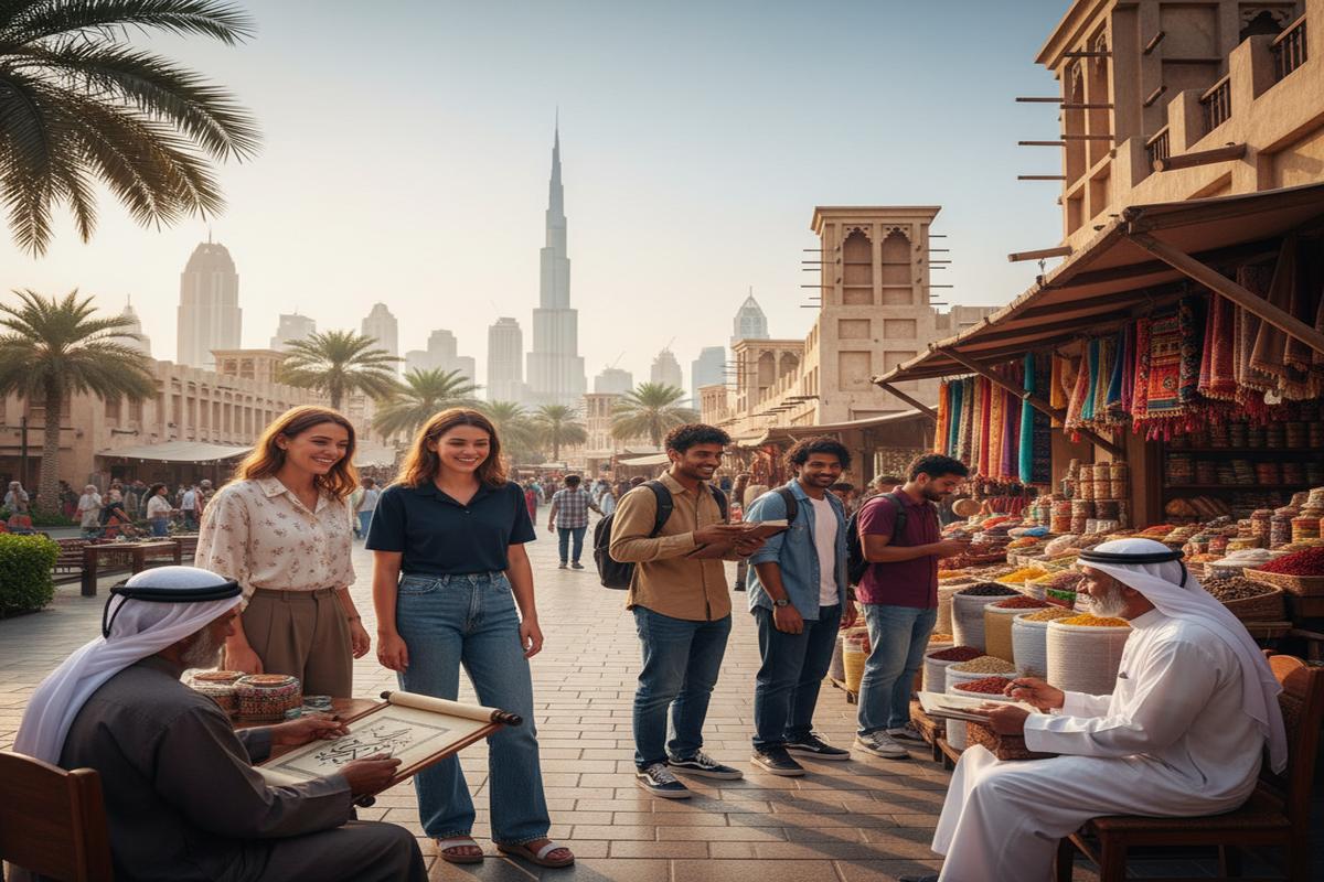 Dubai'de modern şehir yapısıyla yerel kültürlerin buluştuğu bir ortam