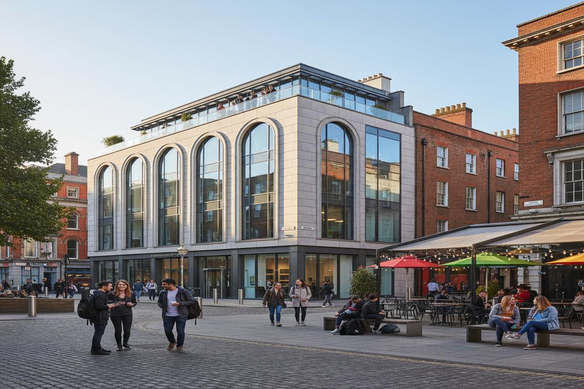 International House Dublin modern okul binası ve merkezi lokasyon