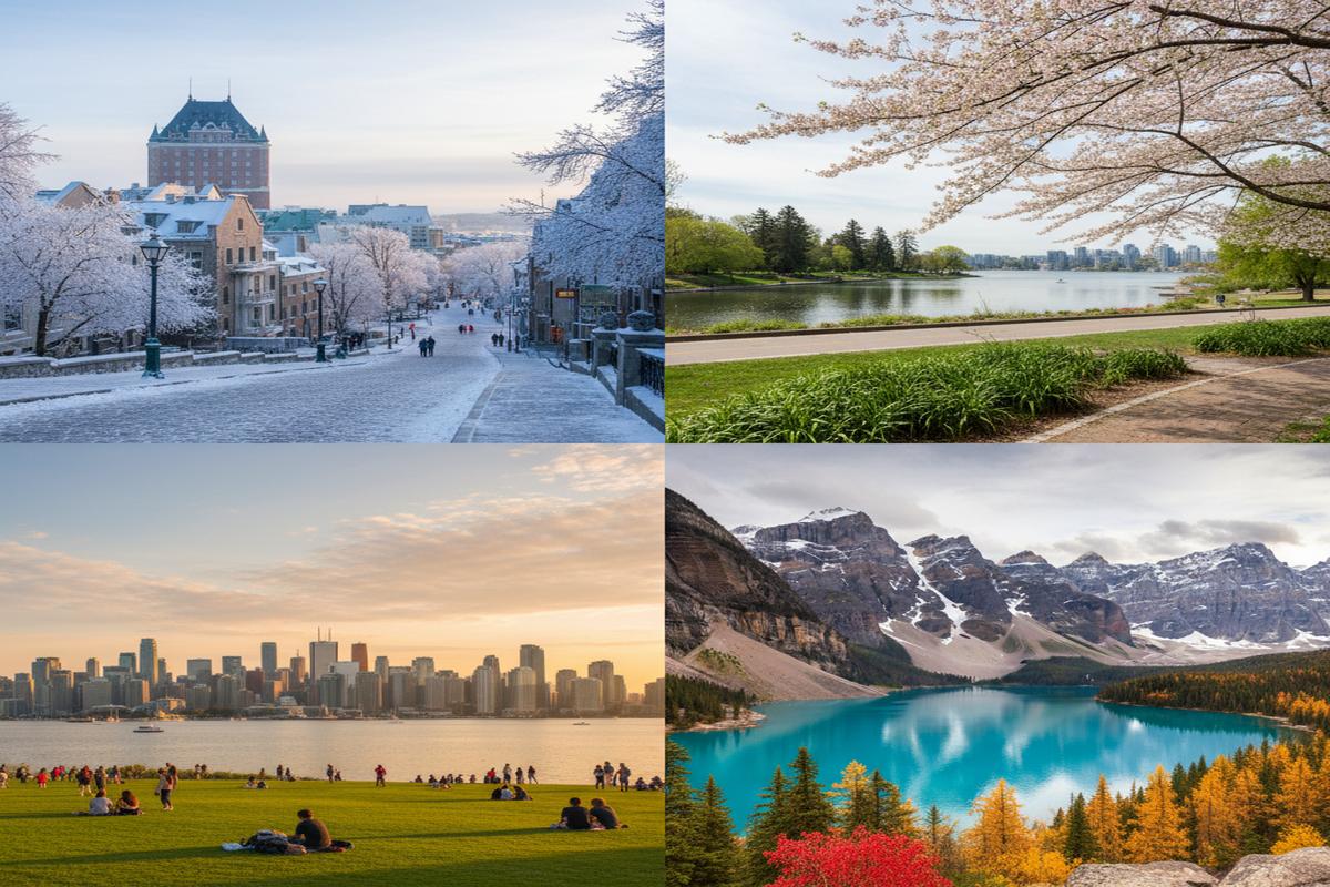 Kanada şehirlerinde dört mevsim ve farklı hava koşulları
