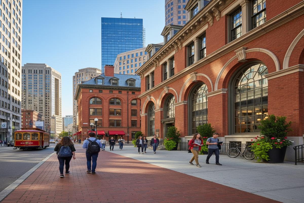 Boston merkezdeki LAL Boston Dil Okulunun modern kampüsü
