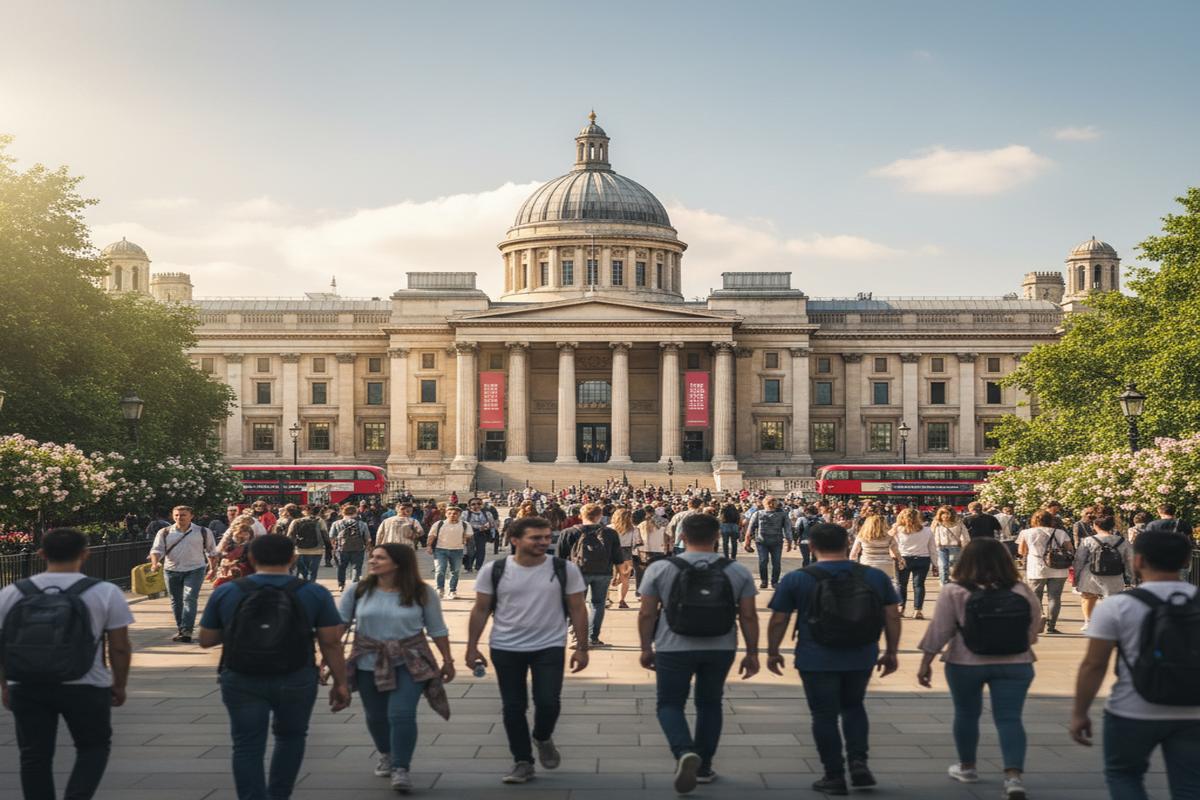Londra'daki ünlü müzelerden birinin giriş bölümü
