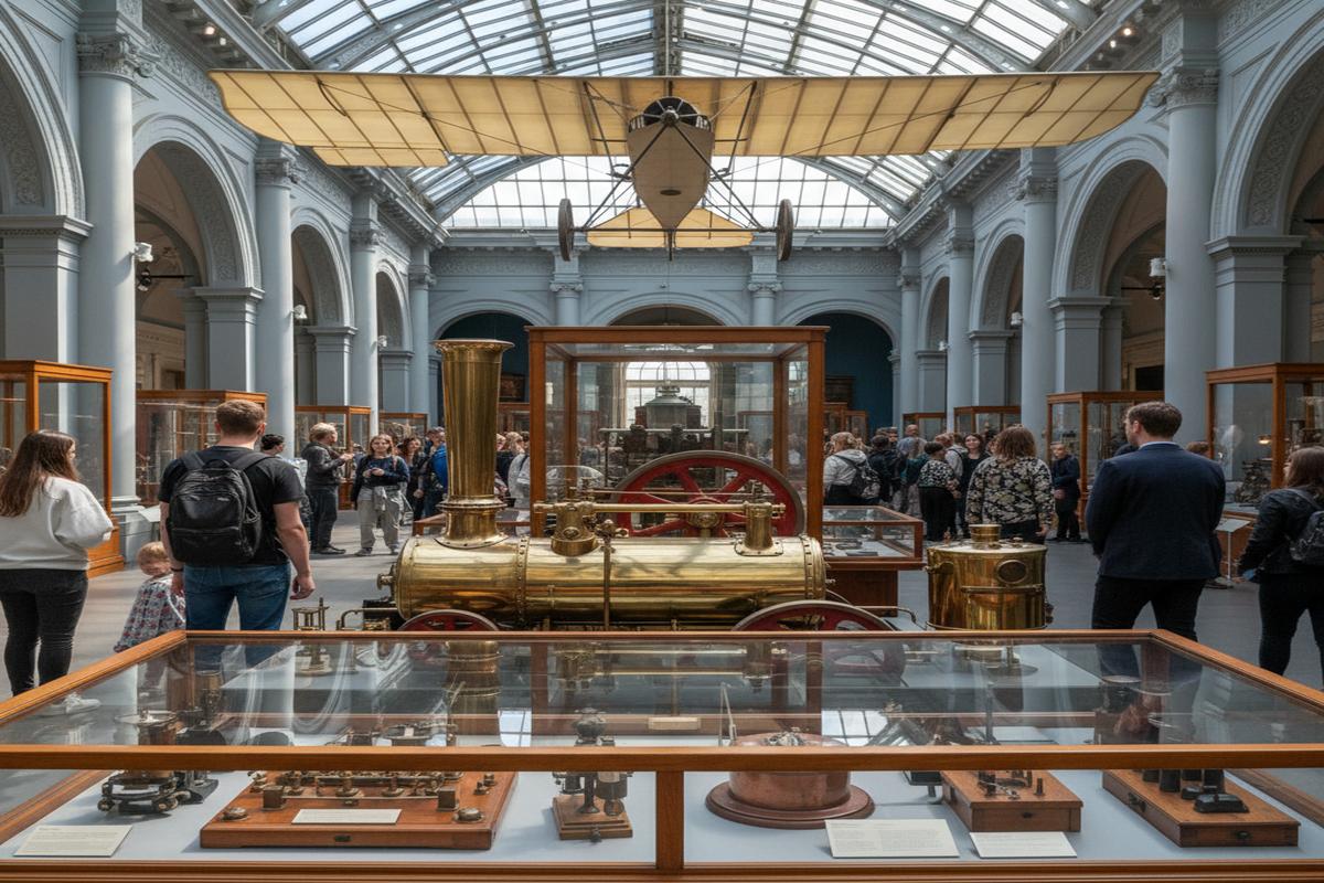 Londra Science Museum iç mekan görüntüsü