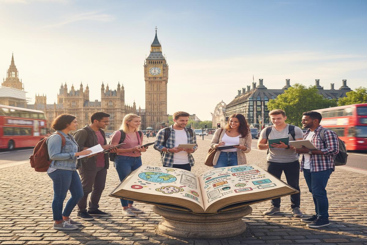 Londra’da dil eğitimi alan öğrenciler