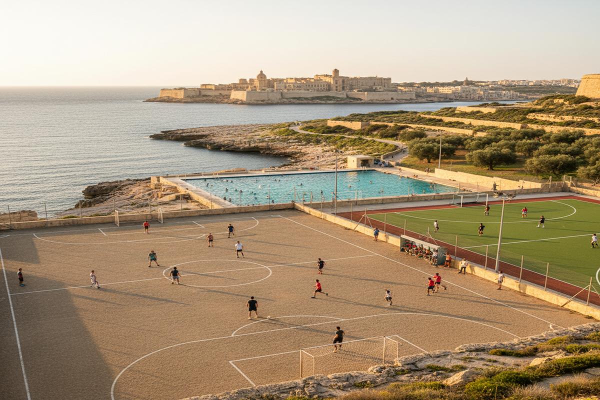 Malta'da oynanan farklı spor dallarını gösteren bir görsel
