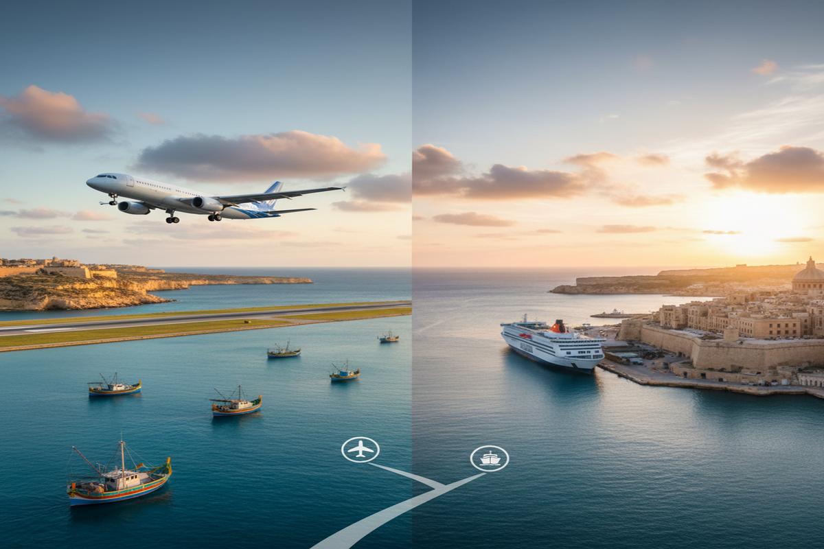 Malta'ya ulaşımda uçak ve feribot seçenekleri