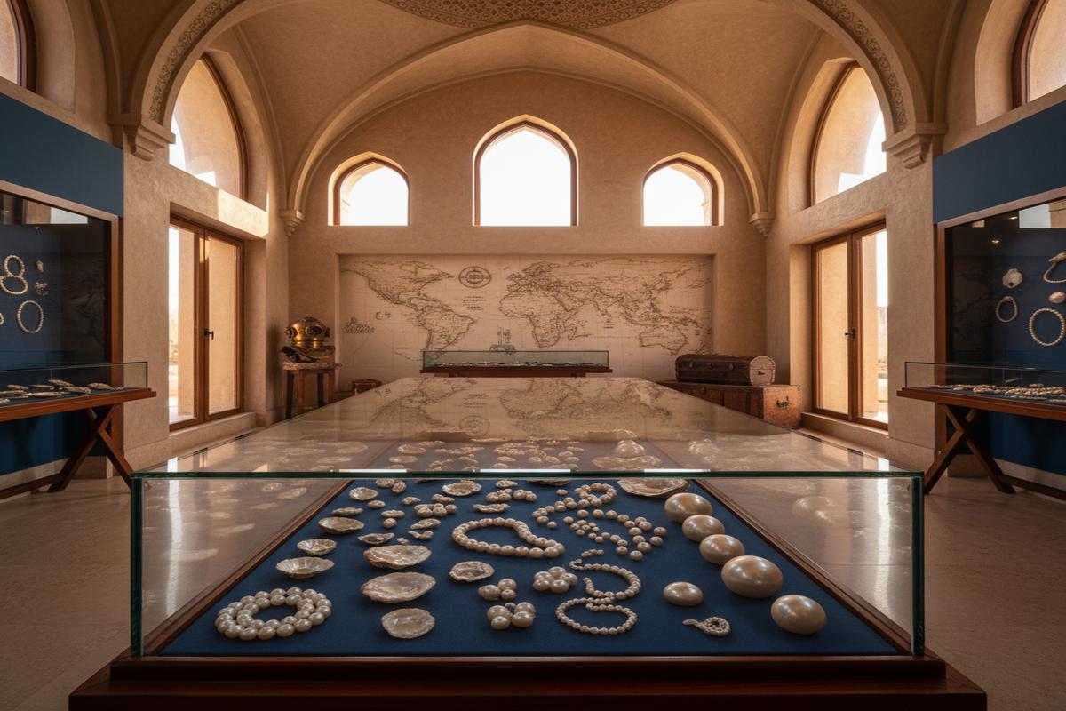Pearl Museum Dubai müzesinde sergilenen tarihi inciler ve koleksiyonlar