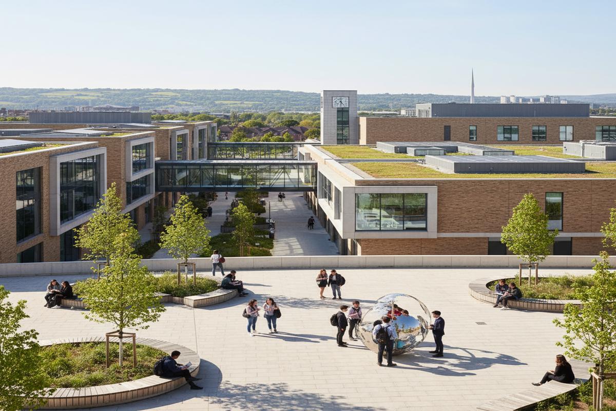 Technological University Dublin ana kampüsü ve modern kampüs olanakları