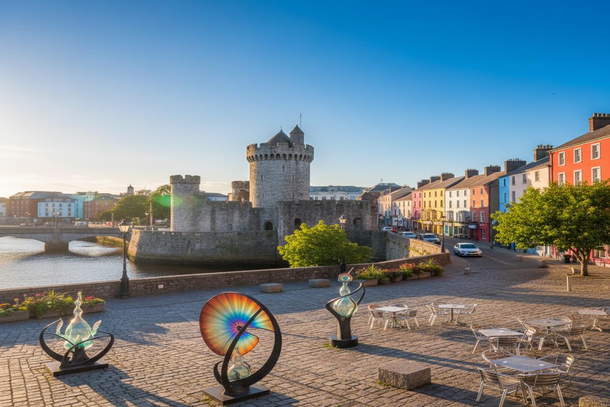 Waterford İrlanda şehir merkezi ve tarihi mekanlar