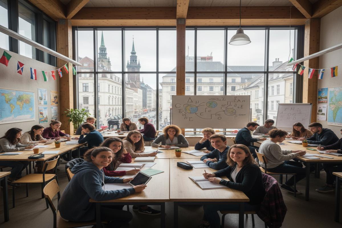 Yurt dışında eğitim alan bir grup öğrenci