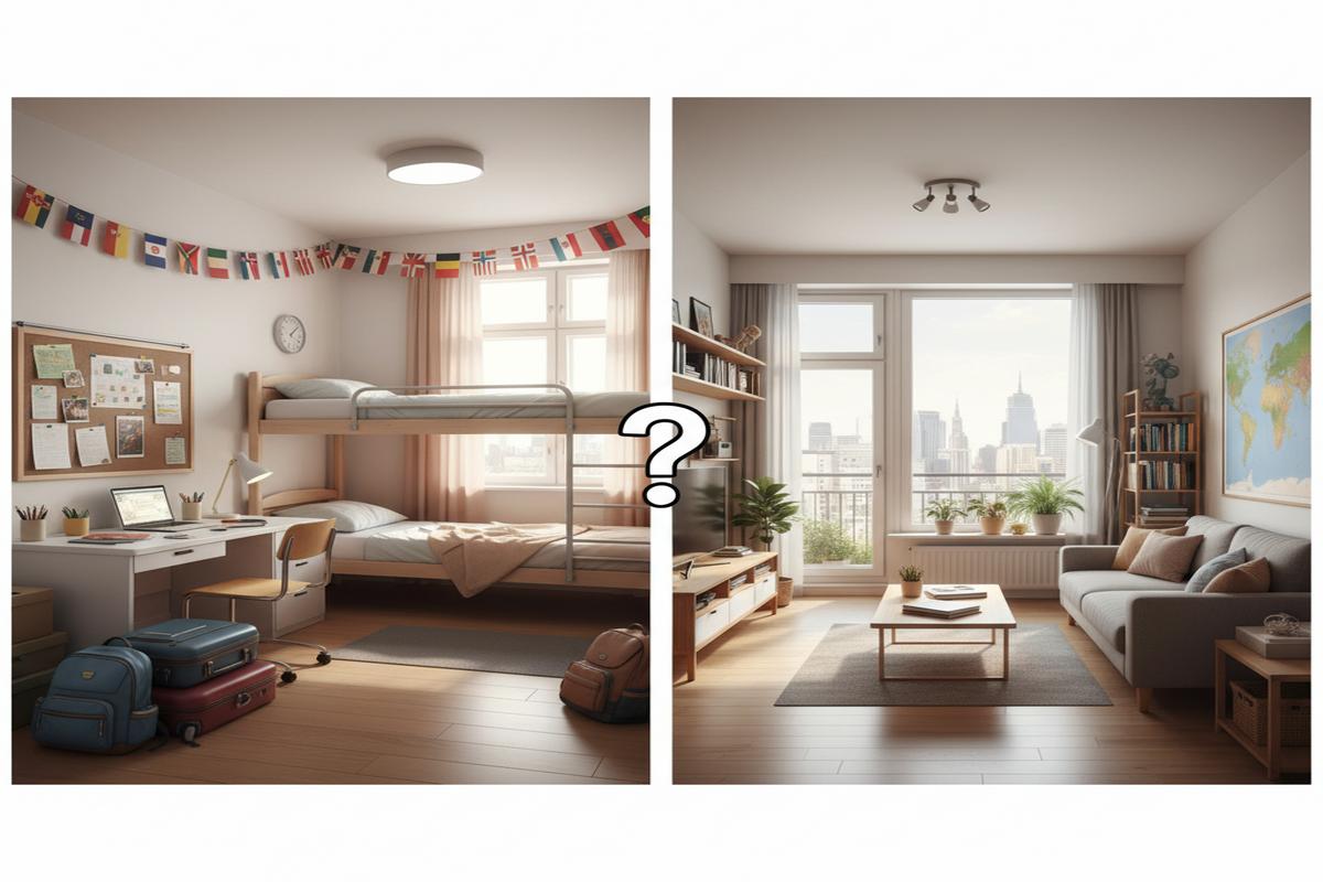 Yurtdışında Konaklama: Yurt mı, Daire mi Daha Avantajlı?