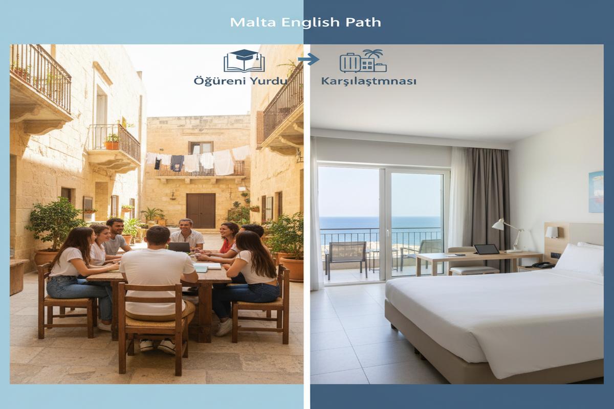 English Path Malta Konaklama: Yurt vs Otel Rehberi ve Karşılaştırma