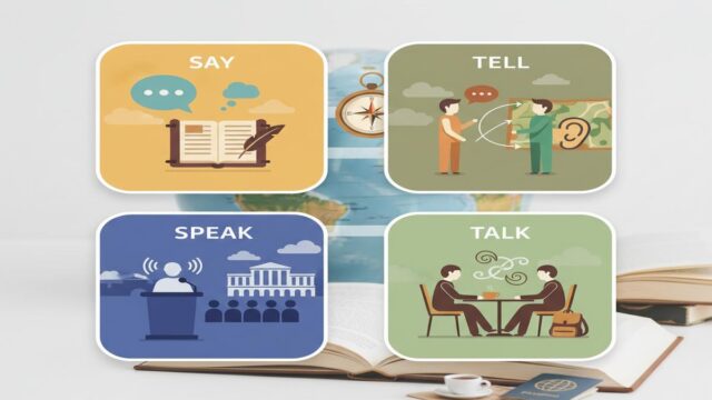 Say, Tell, Speak, Talk farkı: Doğru kullanım rehberi