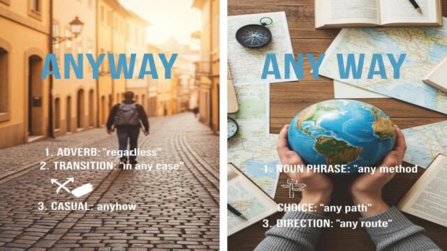 Anyway ve Any way: Anlam, Farklar ve Doğru Kullanım