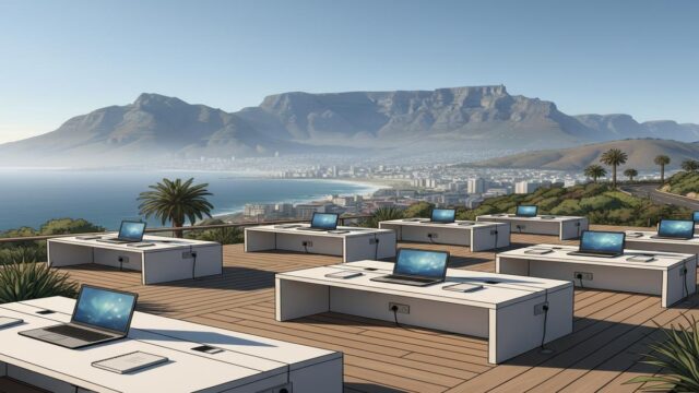 Cape Town’da ücretsiz WiFi: Masa Dağı manzaralı çalışma