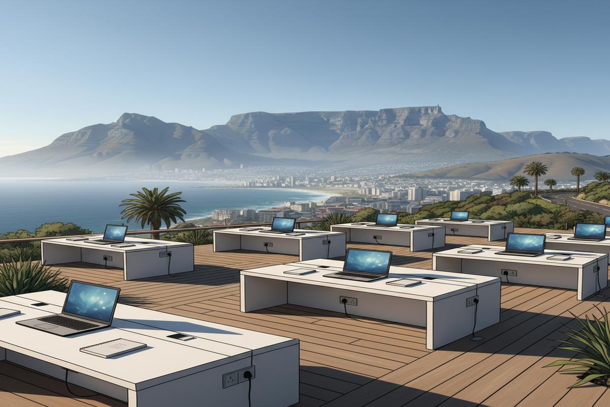 Cape Town’da ücretsiz WiFi: Masa Dağı manzaralı çalışma