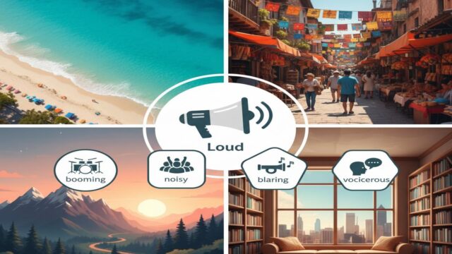 Loud Yerine: Noisy, Deafening, Booming, Blaring Rehberi