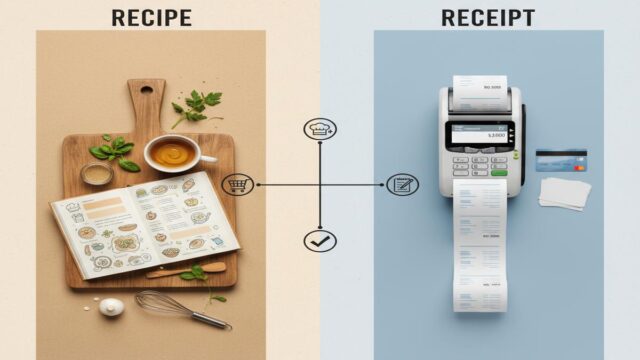 Recipe vs Receipt Farkları: Anlam, Telaffuz, Örnek ve Quiz