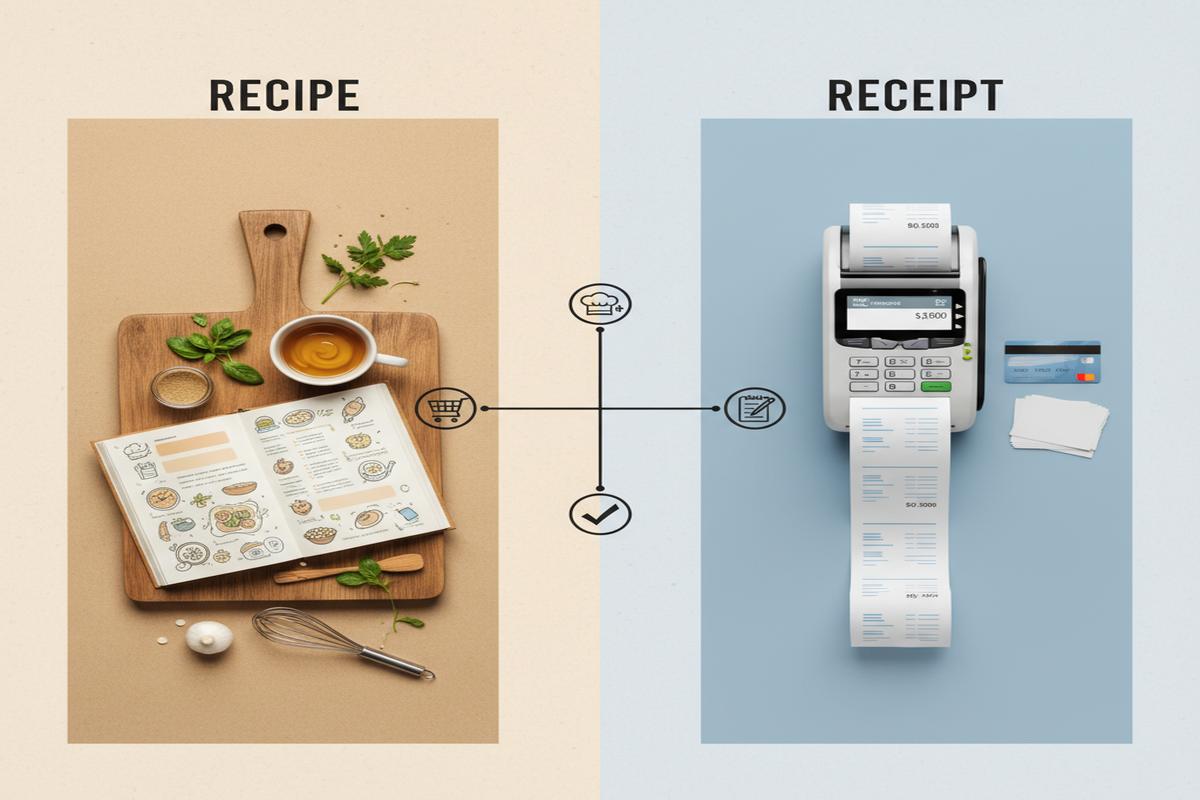 Recipe vs Receipt Farkları: Anlam, Telaffuz, Örnek ve Quiz