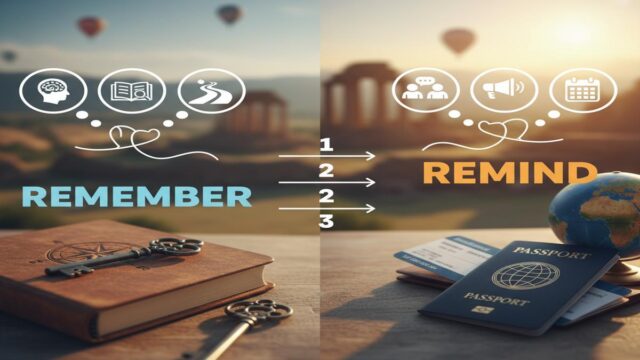 Remember vs Remind farkı: 3 net ayrım ve örnek kalıplar