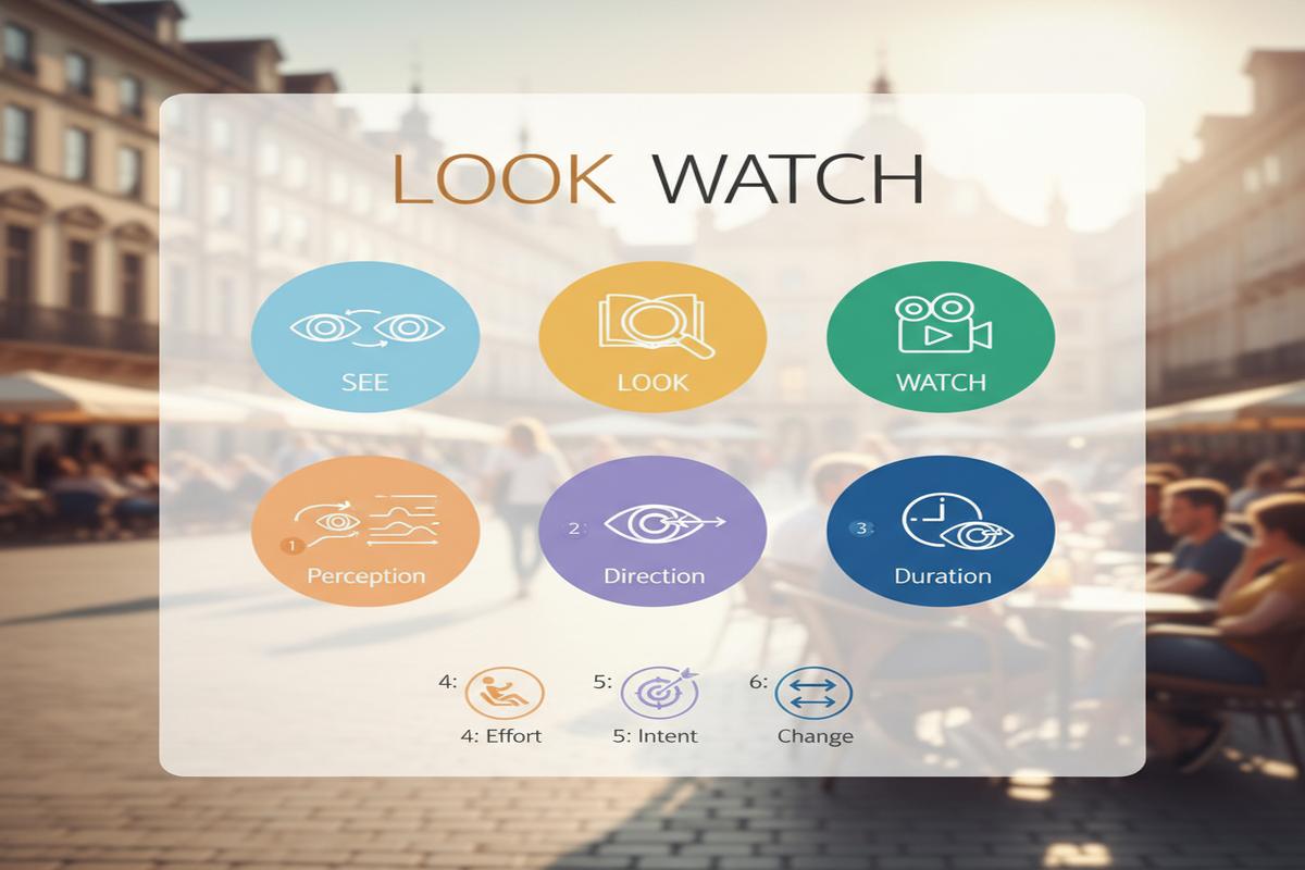 See–Look–Watch farkı: Doğru kullanım ve örnekler