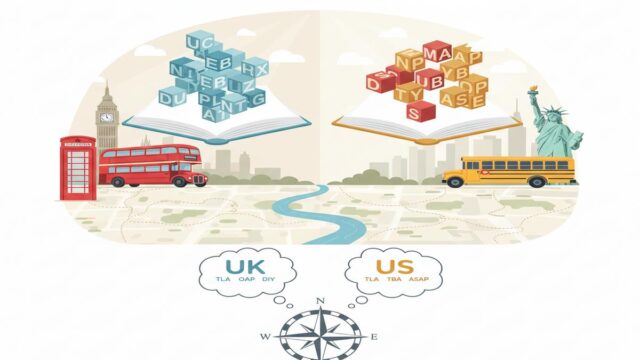 UK–US acronym farkları: yazım, telaffuz ve kullanım
