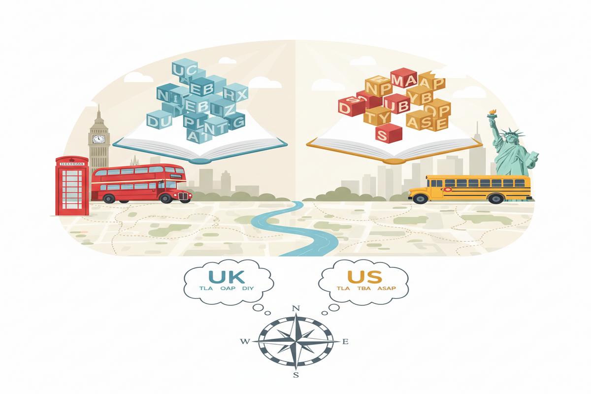 UK–US acronym farkları: yazım, telaffuz ve kullanım
