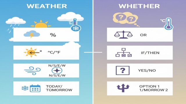 Weather vs Whether: Anlam, Kullanım ve Hızlı Seçim