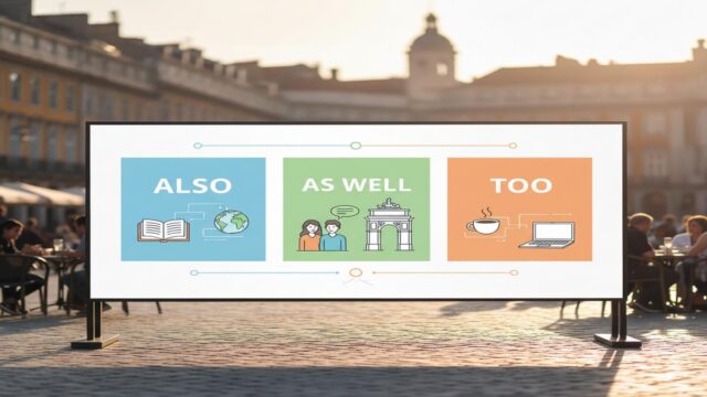Also, As Well, Too: Doğru Kullanım ve Örnek Rehberi