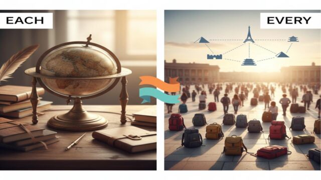 Each vs Every: Doğru Kullanım, Kurallar ve Örnekler