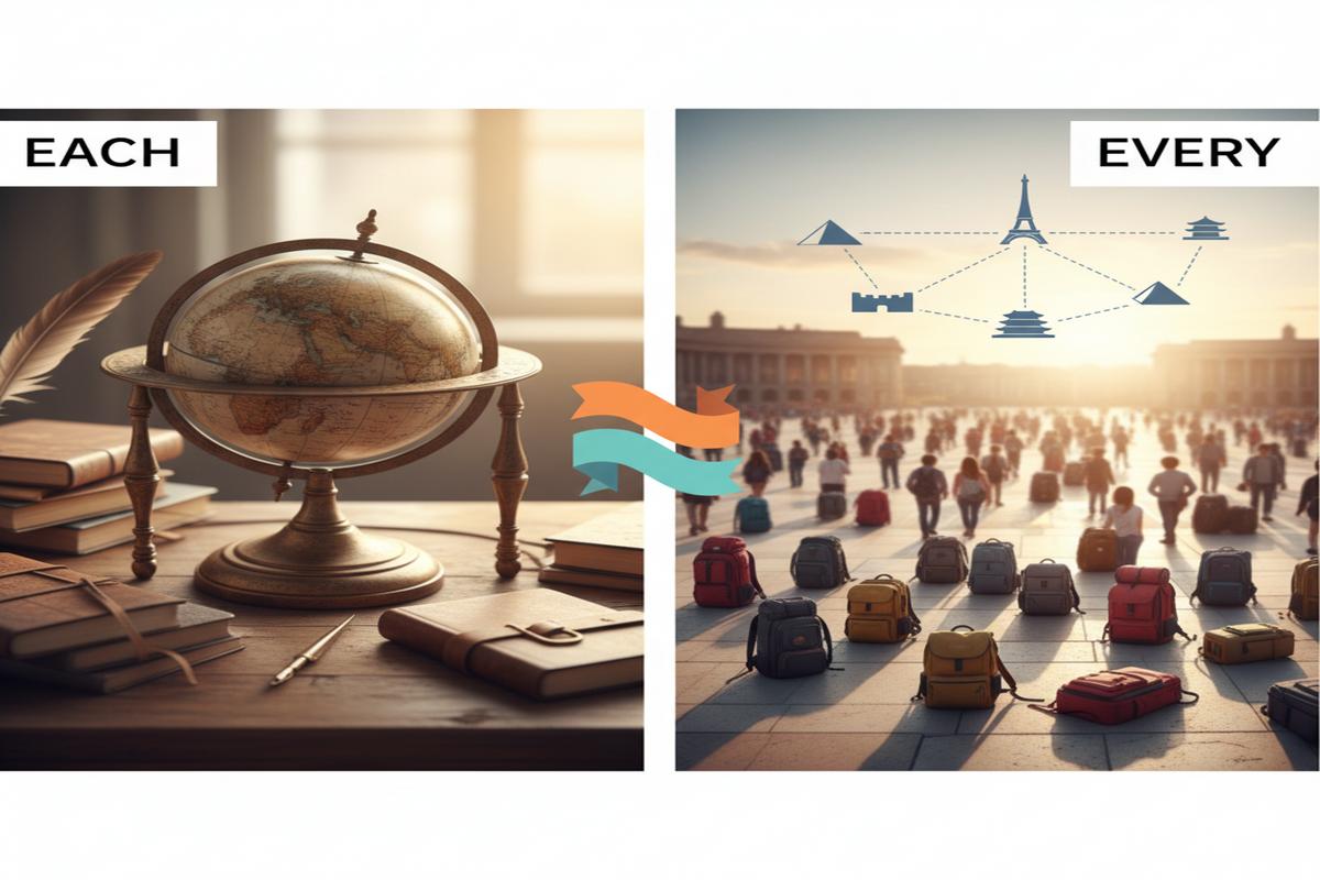 Each vs Every: Doğru Kullanım, Kurallar ve Örnekler