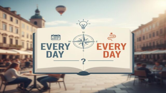 Every day mi, everyday mi? Fark, kullanım ve örnekler