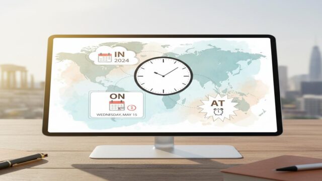 In, On, At: Zaman Edatları – Hızlı Kural ve Örnekler