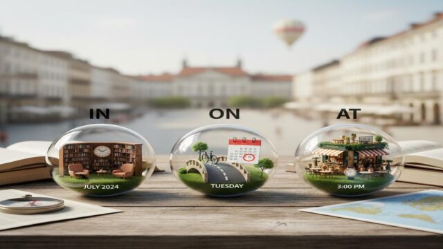 In, On, At: Zaman ve Yerde Doğru Kullanımın Pratik Rehberi